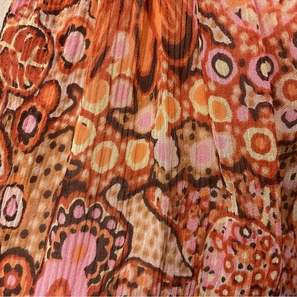 A.L.C. Orange Floral Smocked Mini Dress - Picture 4 of 14